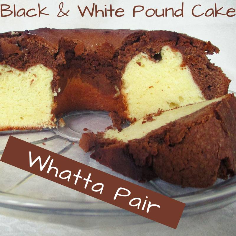 BLACK AND WHITE POUND CAKE