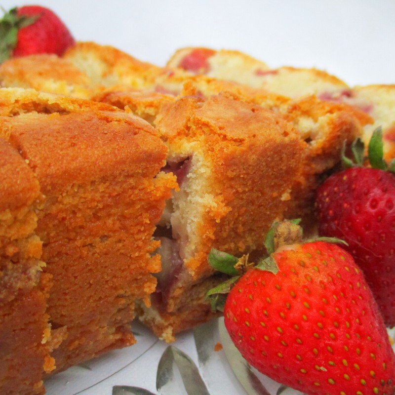 Strawberry Almond Pound Cake