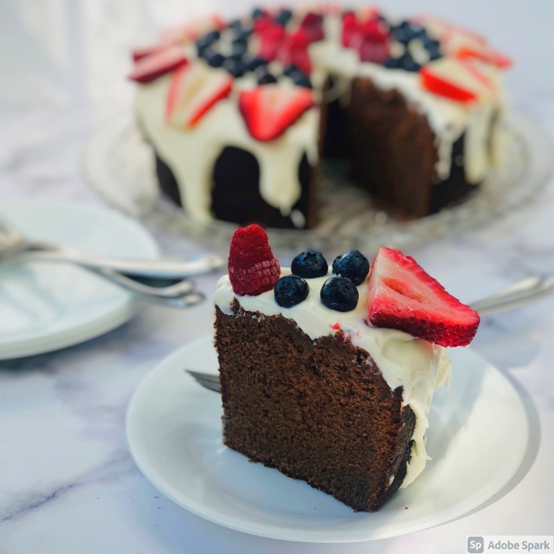 Chocolate Pound Cake With Fruit