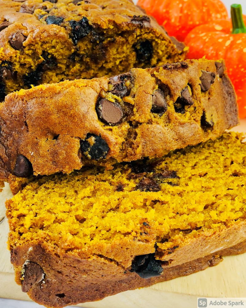 Pumpkin Spice Bread With Chocolate Chips