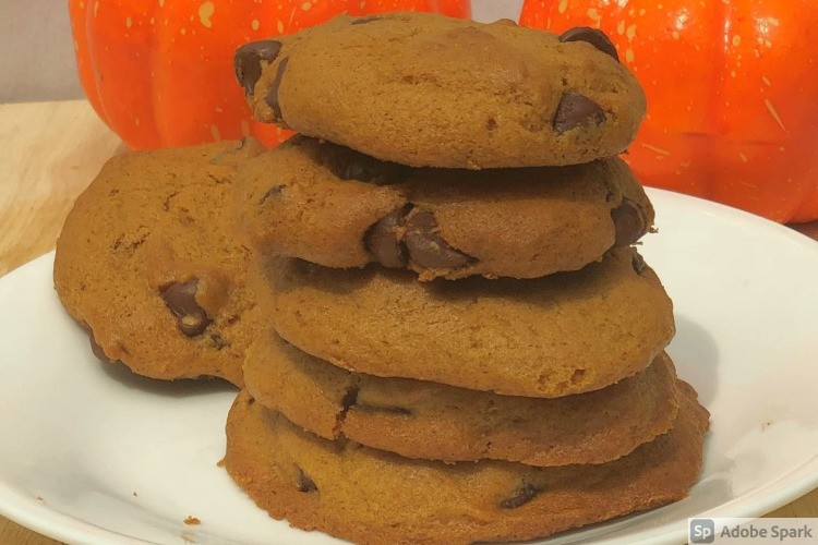 EASY PUMPKIN SPICE COOKIES (WITH CHOCOLATE CHIPS)