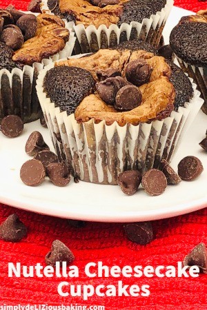 Simple Nutella Cheesecake Filled Cupcakes