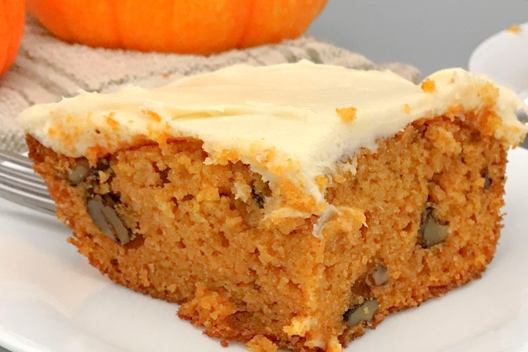 Spiced Pumpkin Cake With Cream Cheese Frosting