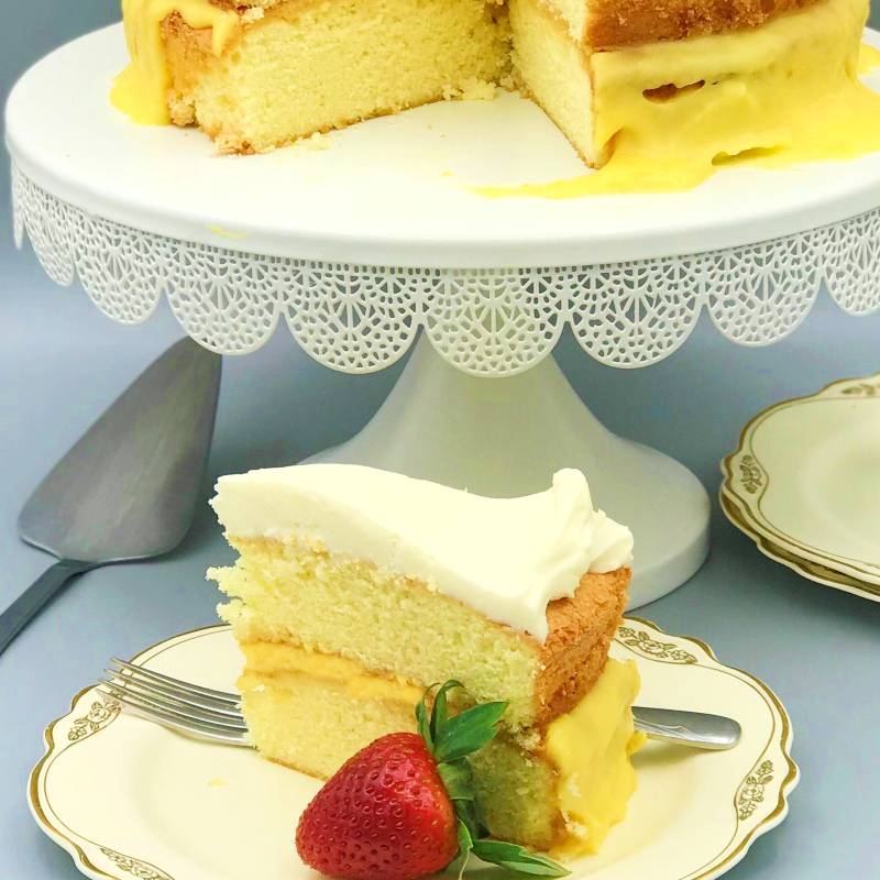 Lemon Cake With Cream Cheese Frosting