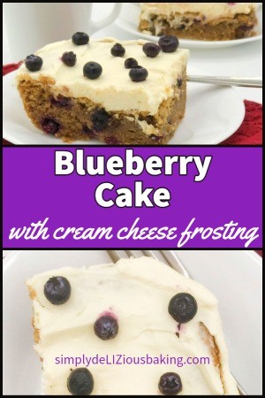 Simple Blueberry Spice Cake With Cream Cheese Frosting